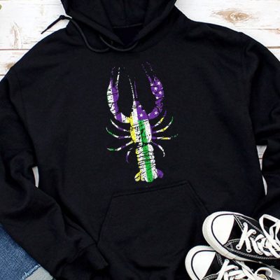 American Flag Mardi Gras Hoodie Mardi Gras Crawfish Outfit Hoodie MHS1019