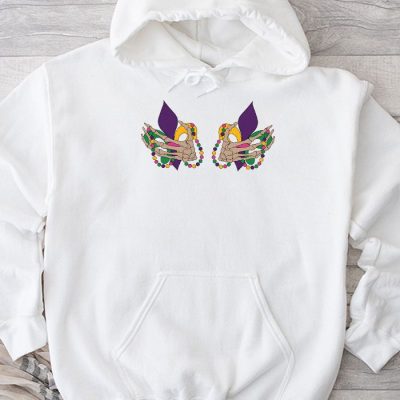 Boobshirt Mardi Gras 2024 Shirt Funny Beads Boobs Outline Hoodie MHS1298