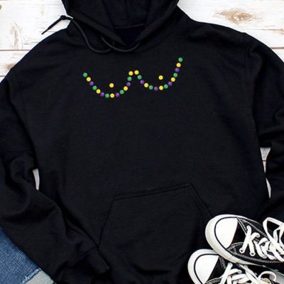 Boobshirt Mardi Gras 2024 Shirt Funny Beads Boobs Outline Hoodie MHS1299