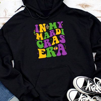 In My Mardi Gras Era Festival Retro Carnival Holiday Hoodie MHS1040