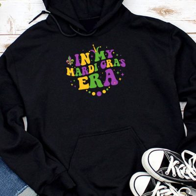 In My Mardi Gras Era Festival Retro Carnival Holiday Hoodie MHS1041