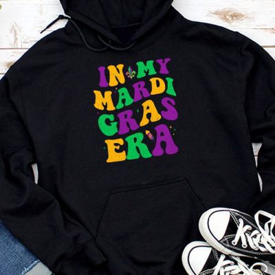 In My Mardi Gras Era Festival Retro Carnival Holiday Hoodie MHS1046