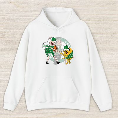 Jake The Dog  Finn X Boston Celtics Team X Nba X Basketball Unisex Pullover Hoodie TBH1351