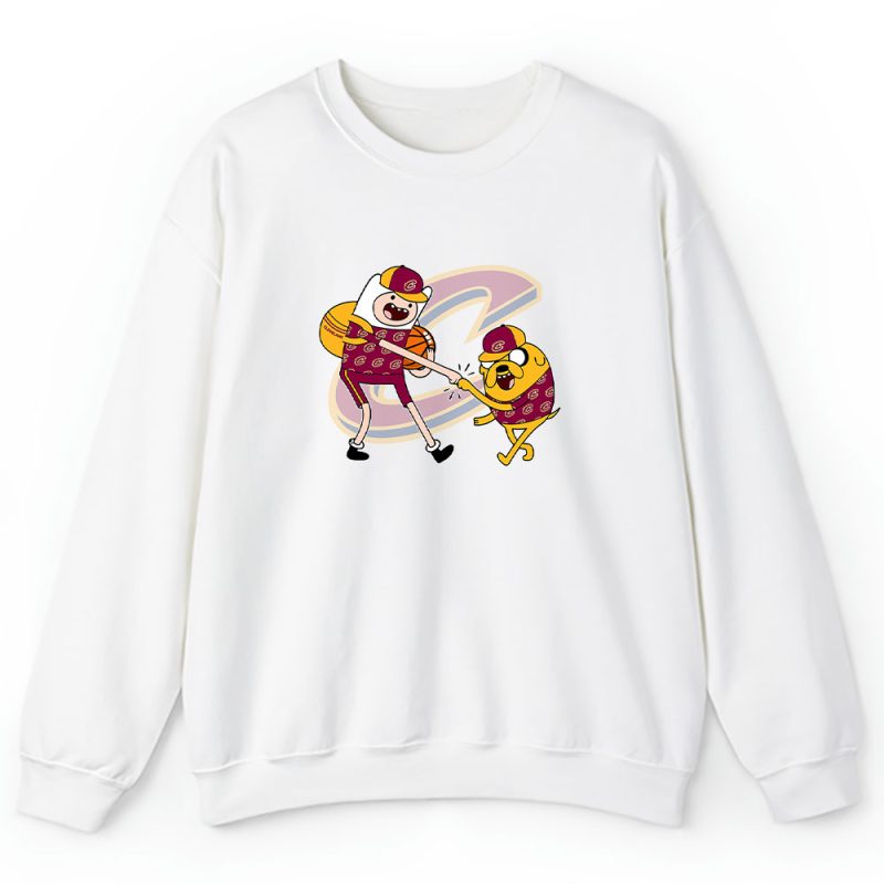 Jake The Dog  Finn X Cleveland Cavaliers Team X Nba X Basketball Unisex Sweatshirt TBS1349