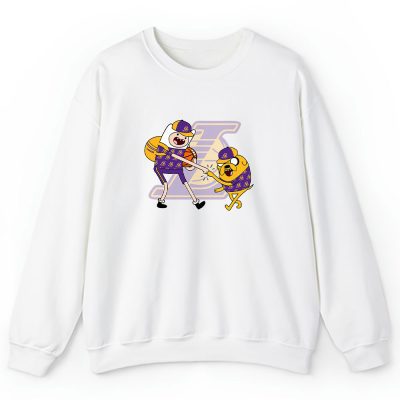 Jake The Dog  Finn X Los Angeles Lakers Team X Nba X Basketball Unisex Sweatshirt TBS1348