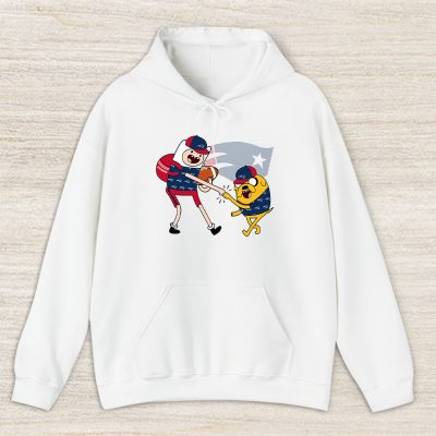 Jake The Dog  Finn X New England Patriots Team X Nfl X American Football Unisex Pullover Hoodie TBH1359