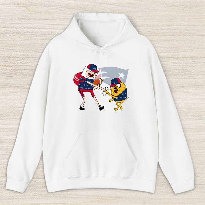 Jake The Dog  Finn X New England Patriots Team X Nfl X American Football Unisex Pullover Hoodie TBH1359