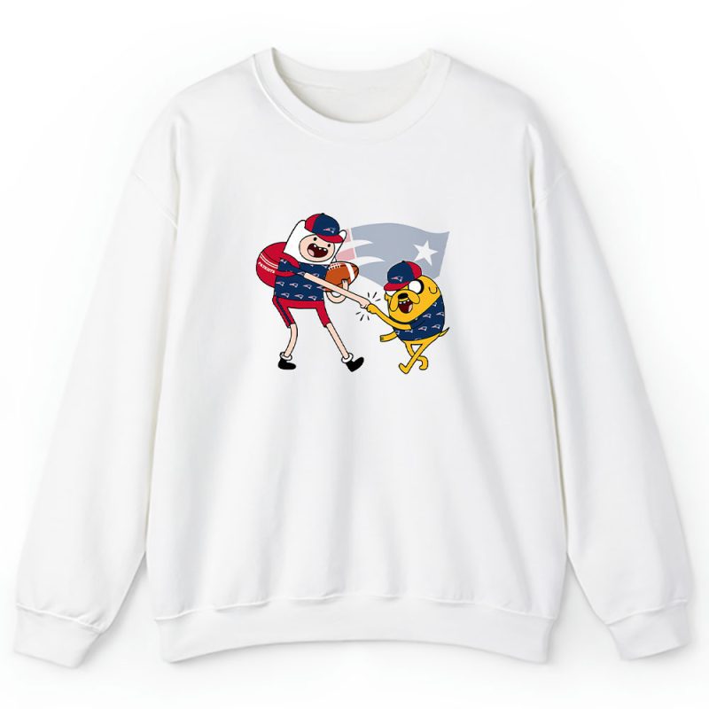 Jake The Dog  Finn X New England Patriots Team X Nfl X American Football Unisex Sweatshirt TBS1359