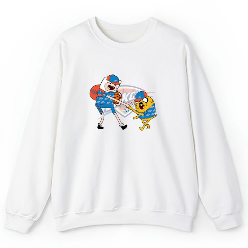 Jake The Dog  Finn X Oklahoma City Thunder Team X Nba X Basketball Unisex Sweatshirt TBS1354
