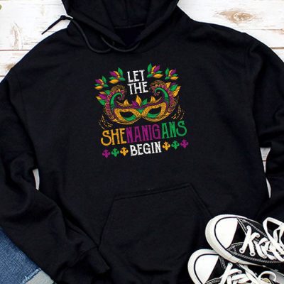 Let The Shenanigans Begin Mardi Gras Lips Kids Men Women Hoodie MHS1004