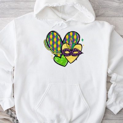 Mardi Gras Hearts Cute Outfit Women Girls Kids Toddler Hoodie MHS1300
