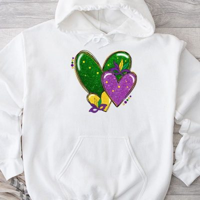 Mardi Gras Hearts Cute Outfit Women Girls Kids Toddler Hoodie MHS1304