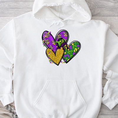 Mardi Gras Hearts Cute Outfit Women Girls Kids Toddler Hoodie MHS1305
