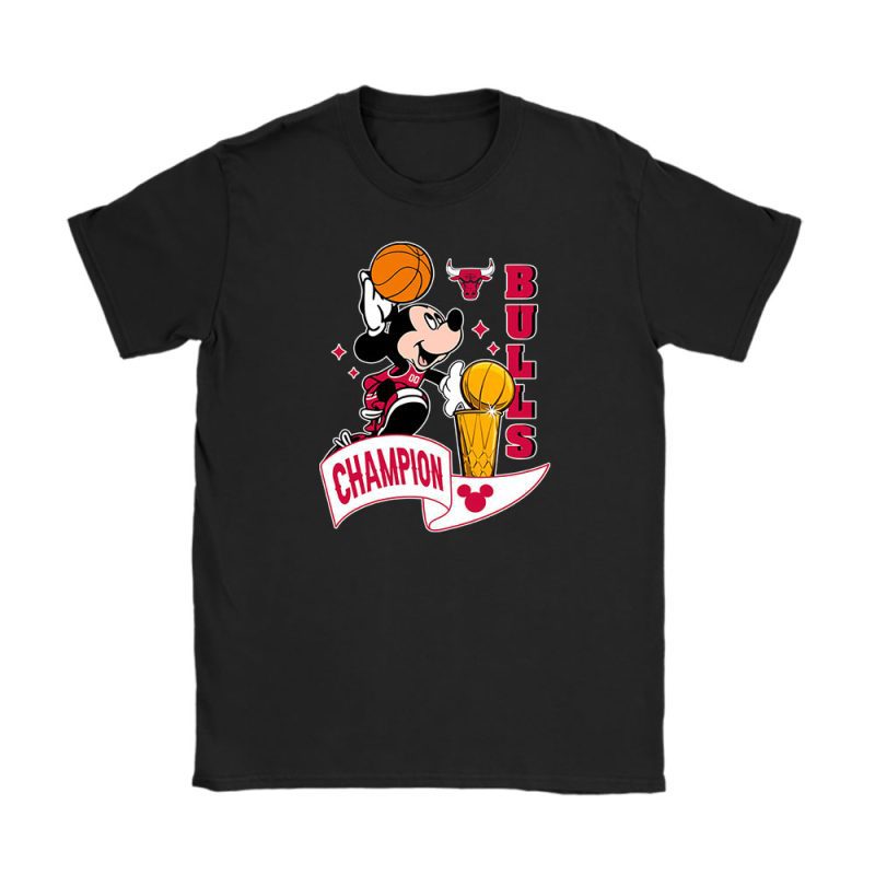 Mickey X Champion Cup X Customized X Chicago Bulls Team Unisex T-Shirt TBT1499