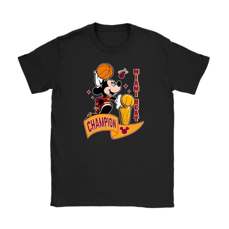Mickey X Champion Cup X Customized X Miami Heat Team Unisex T-Shirt TBT1501