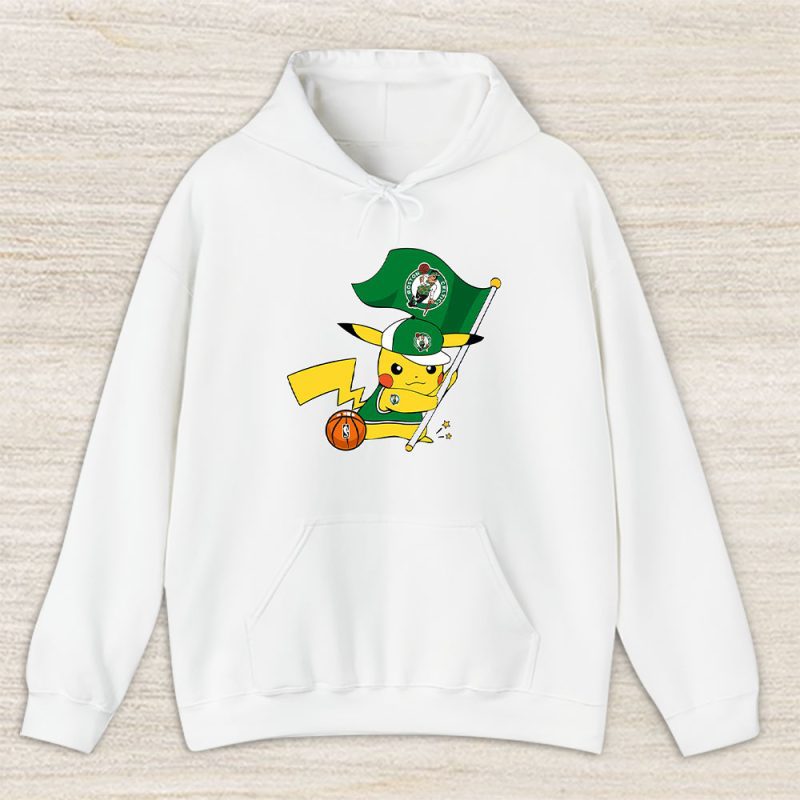 Pikachu X Flag Team X Boston Celtics Team X Nba X Basketball Unisex Pullover Hoodie TBH1401