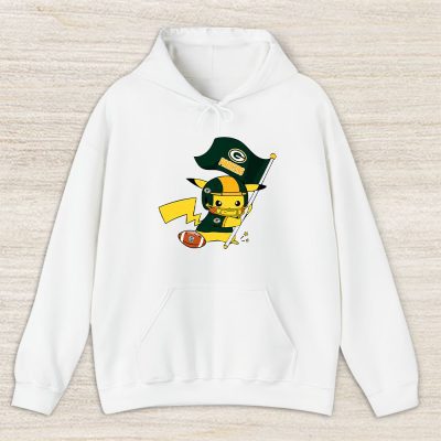 Pikachu X Flag Team X Green Bay Packers Team X Nfl X American Football Unisex Pullover Hoodie TBH1408