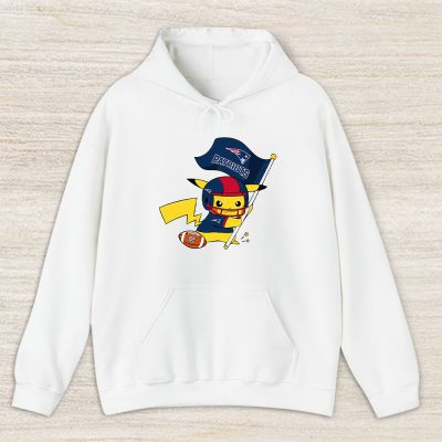 Pikachu X Flag Team X New England Patriots Team X Nfl X American Football Unisex Pullover Hoodie TBH1409