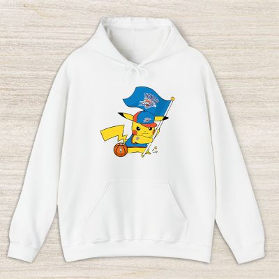 Pikachu X Flag Team X Oklahoma City Thunder Team X Nba X Basketball Unisex Pullover Hoodie TBH1404