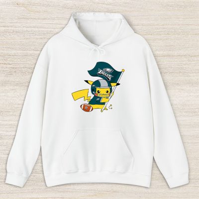 Pikachu X Flag Team X Philadelphia Eagles Team X Nfl X American Football Unisex Pullover Hoodie TBH1414