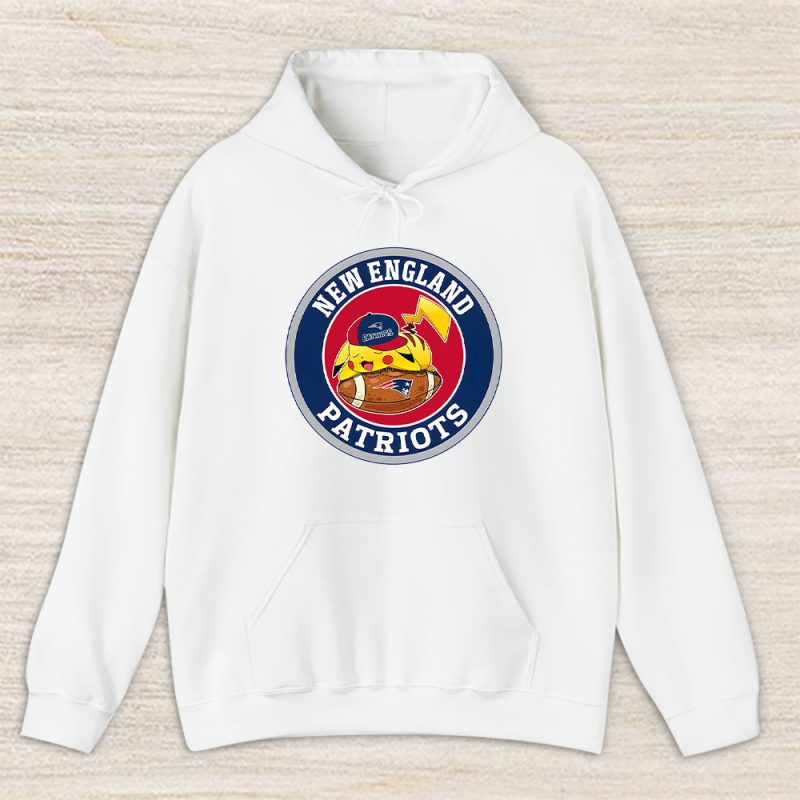 Pikachu X Sleeping X New England Patriots Team X NFL X American Football Unisex Hoodie TBH1429