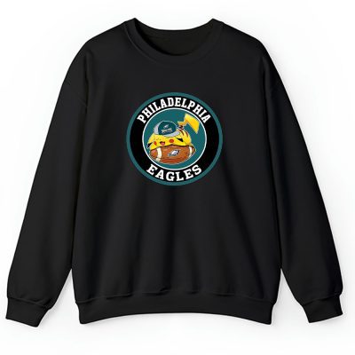 Pikachu X Sleeping X Philadelphia Eagles Team X NFL X American Football Unisex Sweatshirt TBS1434