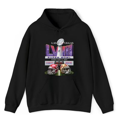 Super Bowl LVIII x NFL x American Football x Champion 2024 x Kansas City Chiefs x San Francisco 49ers Pullover Hoodie For Fan TBH1286