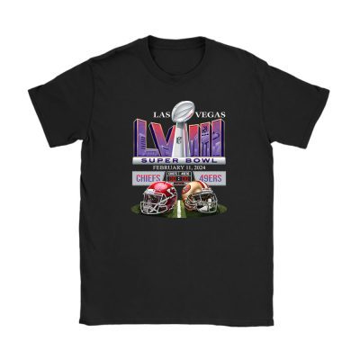 Super Bowl LVIII x NFL x American Football x Champion 2024 x Kansas City Chiefs x San Francisco 49ers Unisex T-Shirt For Fan TBT1286