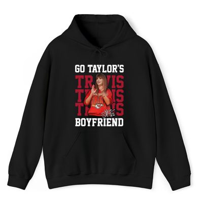 Super Bowl LVIII x Taylor Swift x NFL x American Football Xtravis Kelce x Kansas City Chiefs Pullover Hoodie For Fan TBH1296