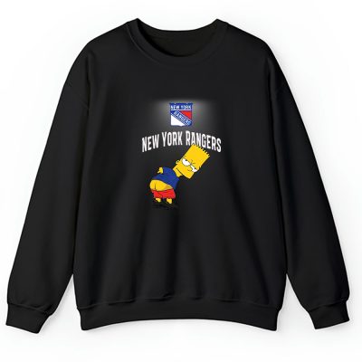 Bart Simpson X New York Rangers Team X NHL X Hockey Fan Unisex Sweatshirt TAS1256