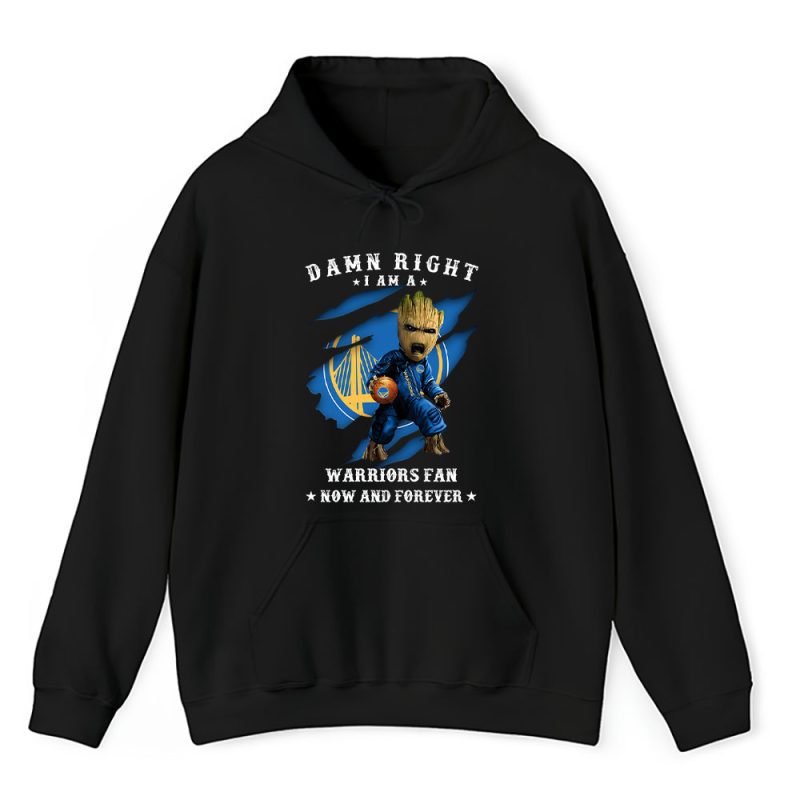 Groot Damn Right NBA Basketball X Golden State Warriors Team Unisex Hoodie TBH1526