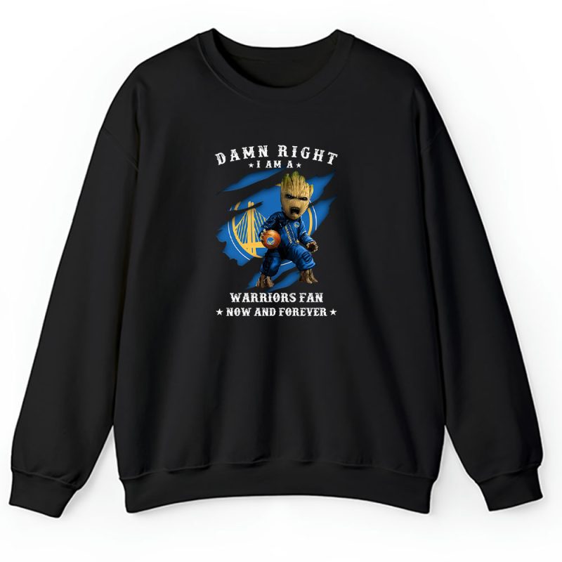 Groot Damn Right NBA Basketball X Golden State Warriors Team Unisex Sweatshirt TBS1526