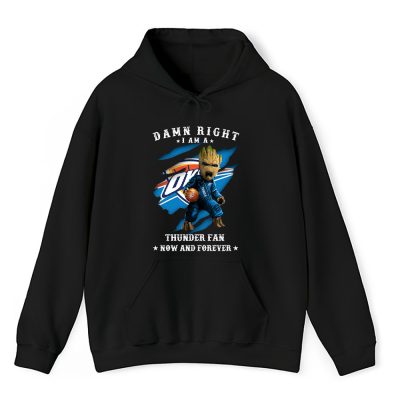 Groot Damn Right NBA Basketball X Oklahoma City Thunder Team Unisex Hoodie TBH1533