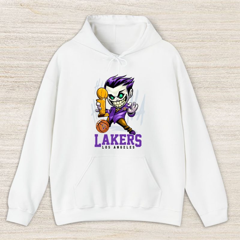 Joker Cartoon With The Champion Cup X Los Angeles Lakers Team Unisex Hoodie TBH1587
