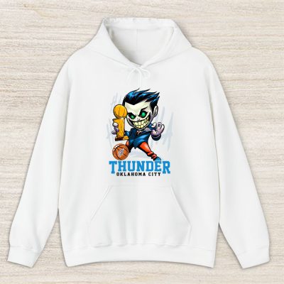 Joker Cartoon With The Champion Cup X Oklahoma City Thunder Team Unisex Hoodie TBH1593