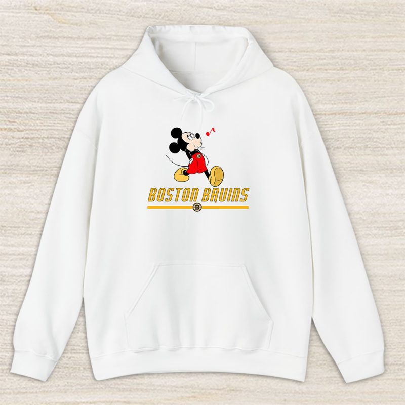 Mickey Mouse X Boston Bruins Team X NHL X Hockey Fan Unisex Hoodie TAH1323