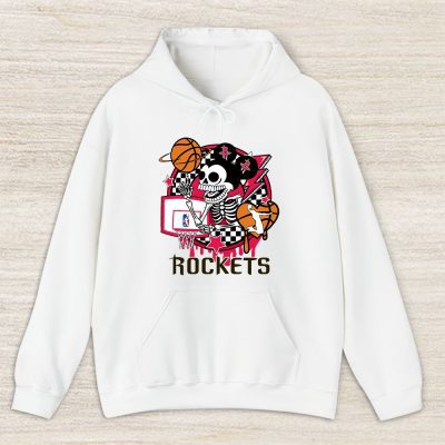 Mickey Skull Retro Basketball Sublimation Houston Rockets Team Unisex Hoodie TBH1582