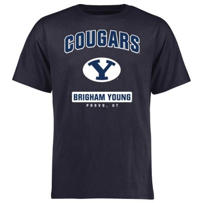 Byu Cougars Campus Icon Unisex T-Shirt Navy