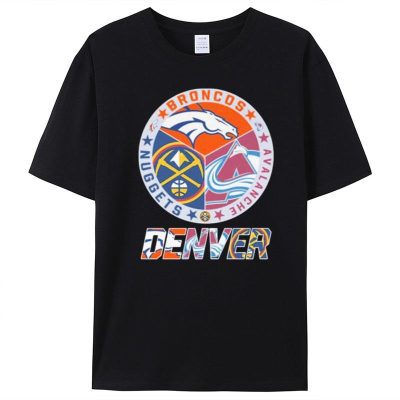 Denver Nugget Denver Broncos And Avalanche Denver Official Logo Unisex T-Shirt