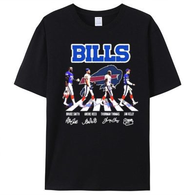 The Bills Bruce Smith Andre Reed Thurman Thomas Jim Kelly Abbey Road Signatures Unisex T-Shirt