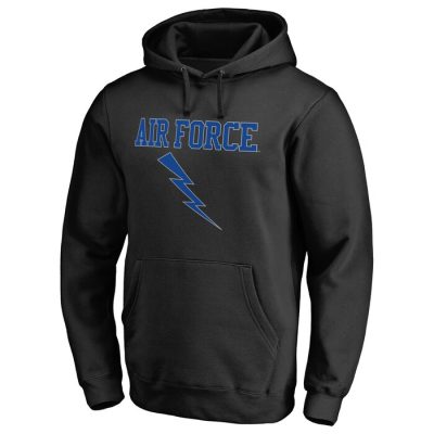 Air Force Falcons Team Lockup Pullover Hoodie - Black