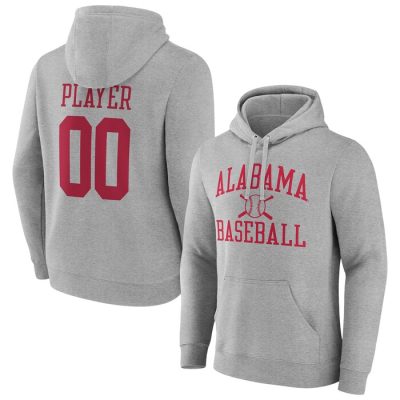 Alabama Crimson Tide Baseball Pick-A-Player NIL Gameday Tradition Pullover Hoodie - Gray