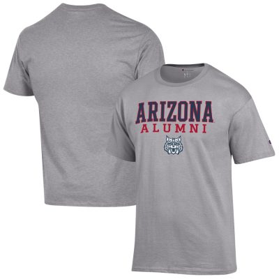 Arizona Wildcats Champion Alumni Logo Stack T-Shirt - Gray