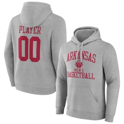 Arkansas Razorbacks Basketball Pick-A-Player NIL Gameday Tradition Pullover Hoodie- Gray