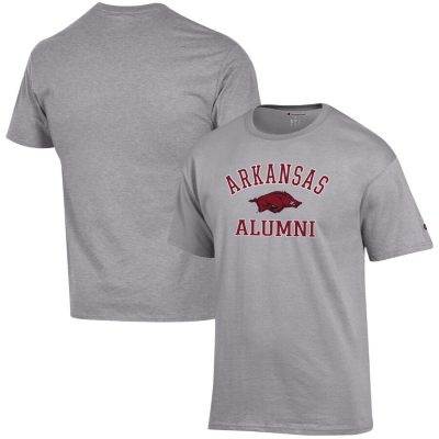 Arkansas Razorbacks Champion Alumni Logo T-Shirt - Gray