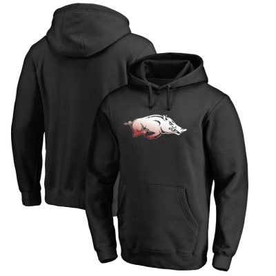Arkansas Razorbacks Gradient Logo Pullover Hoodie - Black