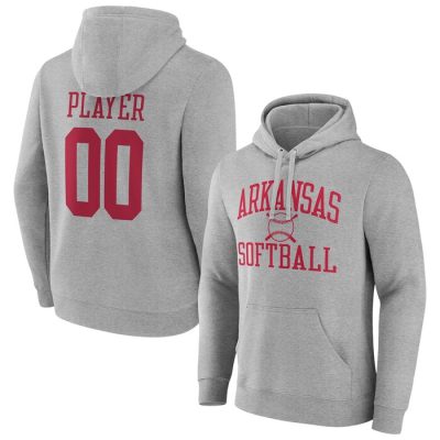 Arkansas Razorbacks Softball Pick-A-Player NIL Gameday Tradition Pullover Hoodie - Gray
