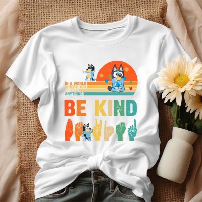 Bluey Be Kind Autism Awareness Unisex T-Shirt IPP3009