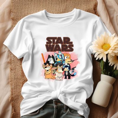 Bluey Friends Star Wars Characters Unisex T-Shirt IPP3069