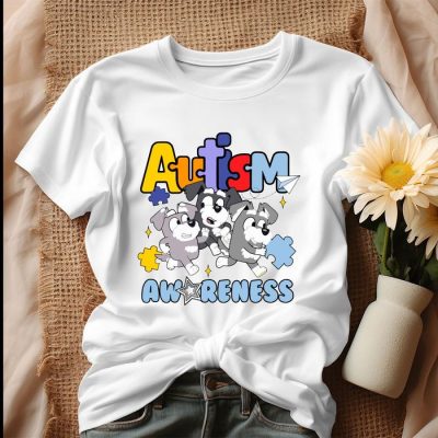 Bluey Heeler Family Autism Awareness Shirt